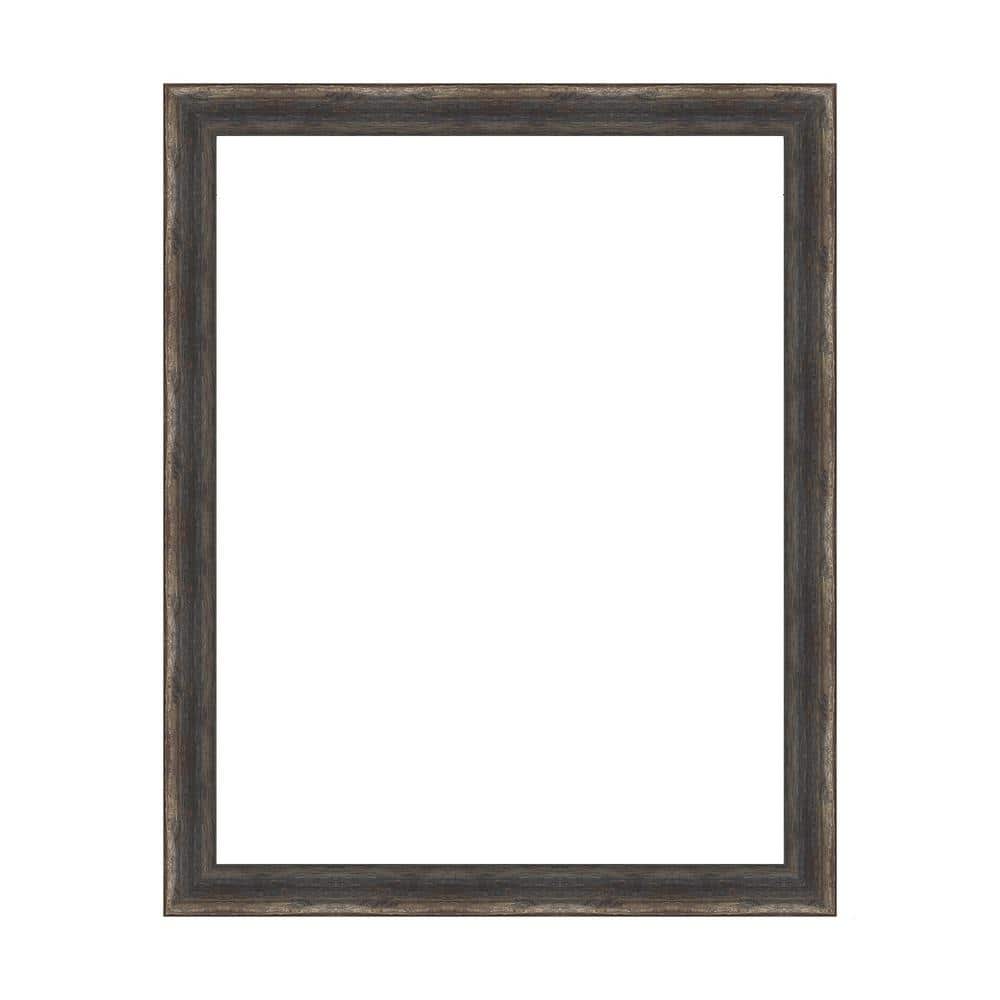 Amanti Art Mirror Makeover Bark Rustic Char Narrow 25.25 in. W x 31.25 in. H Bathroom Mirror Frame Border Kit-Fits a 24x30 mirror (1)