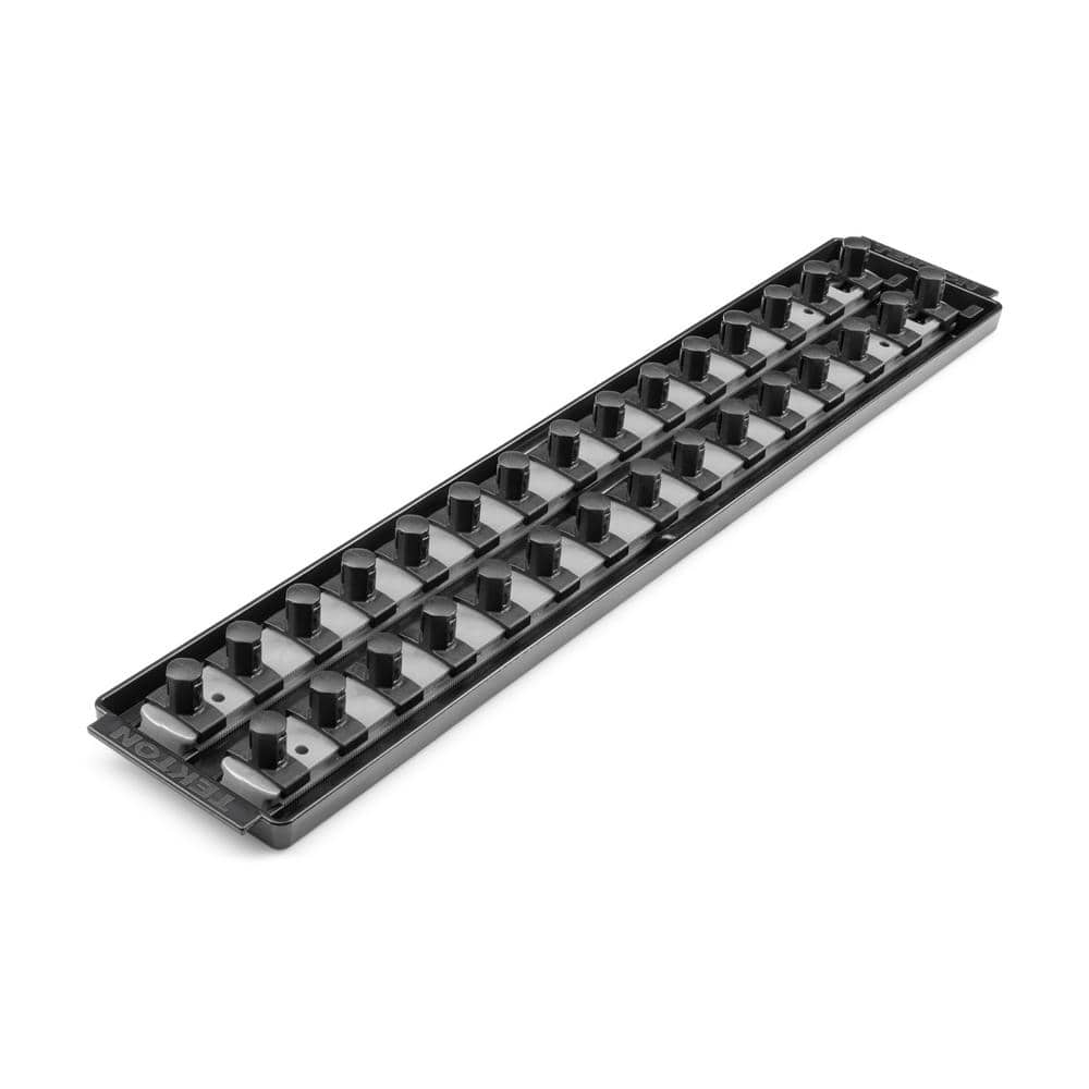 TEKTON 1/2 in. Drive 2-Rail Socket Organizer Set, Gray (30-Tool)