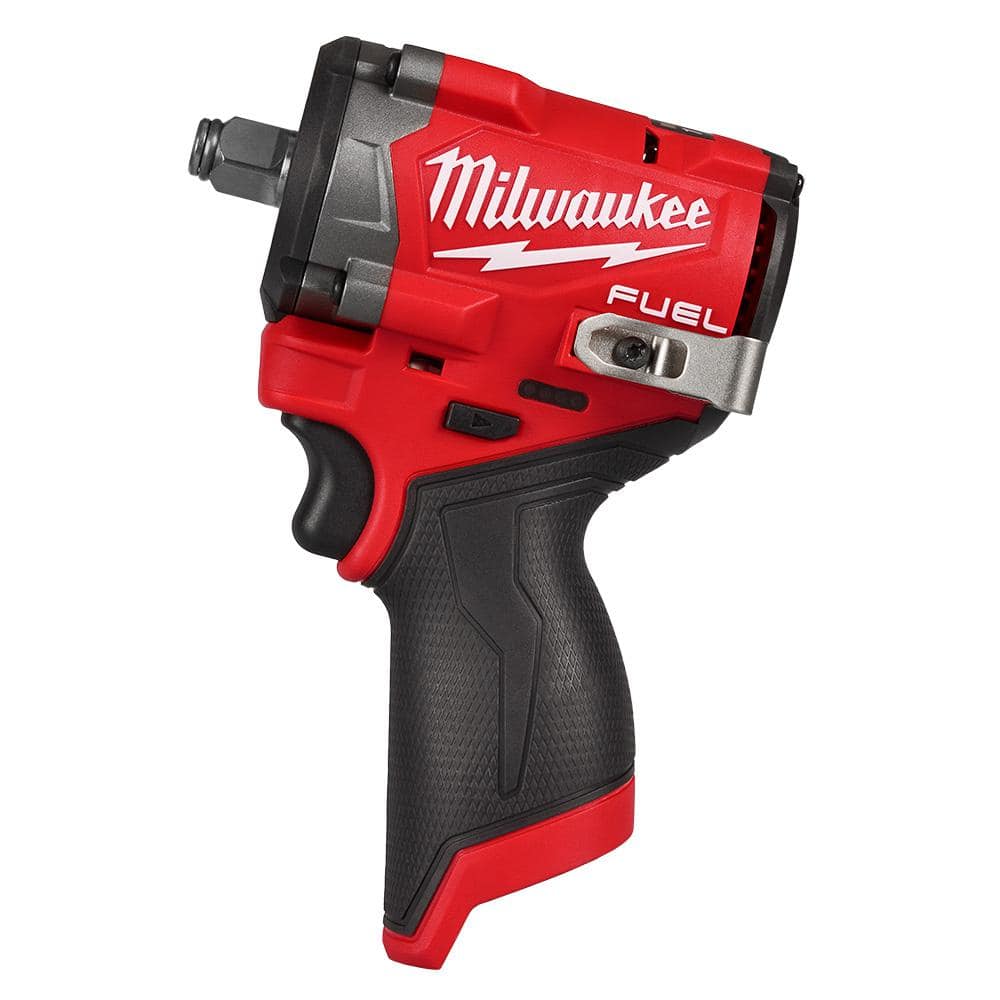 Milwaukee M12 FUEL 12V Lithium-Ion Brushless Cordless Stubby . Impact Wrench (Tool-Only) (1)