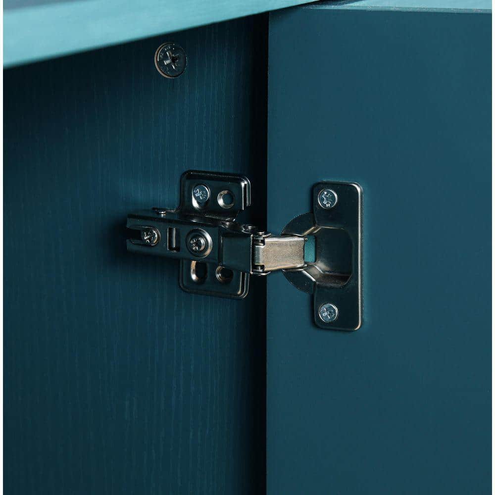 COWLOWN 62.99 in. W x 15.75 in. D x 32 in. H Bathroom Navy Blue Linen Cabinet (3)