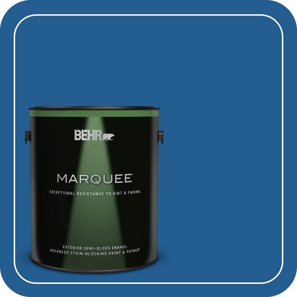 BEHR MARQUEE 1 gal. #S-G-570 Sapphire Lace Semi-Gloss Enamel Exterior Paint & Primer