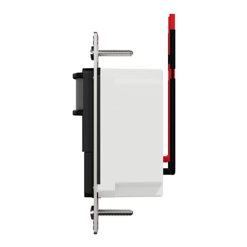 Square D X Series 15 Amp Single Pole PIR Bedroom/Bathroom Occupancy Sensor Light Control Back Wires Matte Black (3)