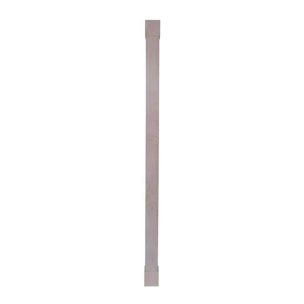 Ornamental Mouldings 5.625 in. D x 5.6875 in. W x 104 in. L Unfinished Natural Soft Maple Lally Column Wrap (2)