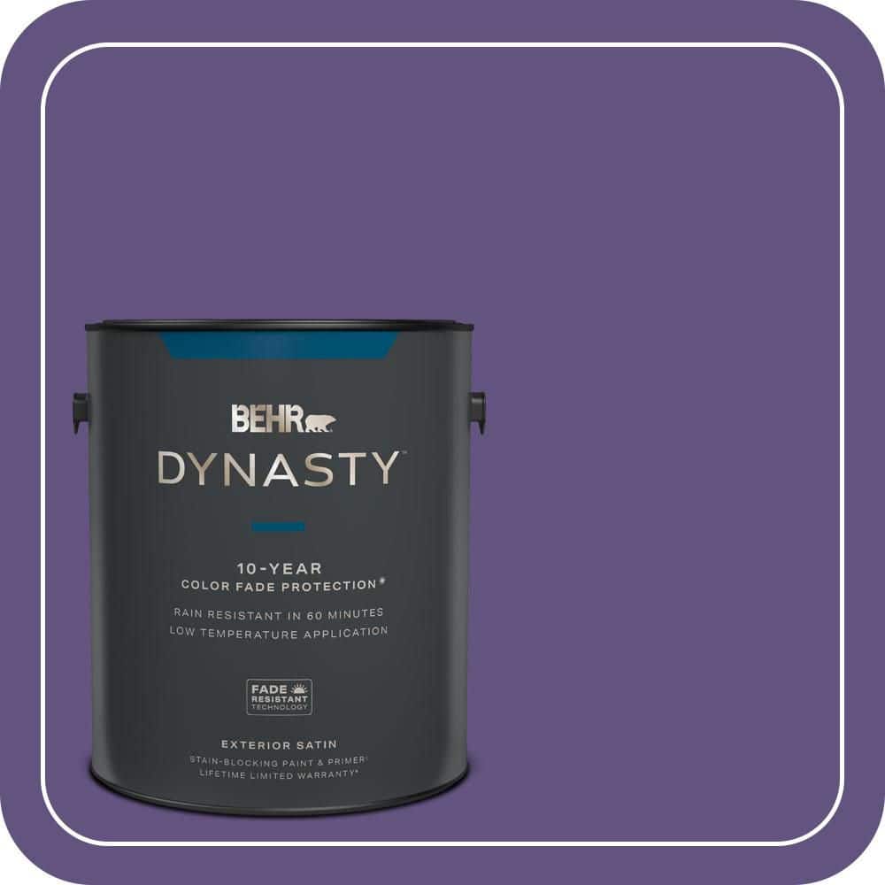 BEHR DYNASTY 1 gal. #MQ4-28 Purple Sky Satin Enamel Exterior Stain-Blocking Paint & Primer