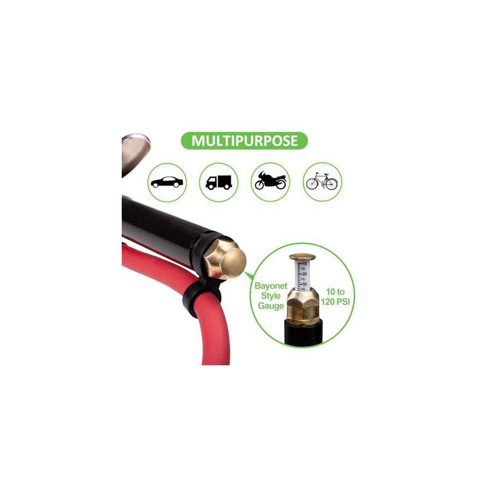 Unbranded Heavy Duty Steel Tire Pressure Gauge Inflator with Dual Head Chuck for Car Truck RV with Tools (1-Pack) (2)