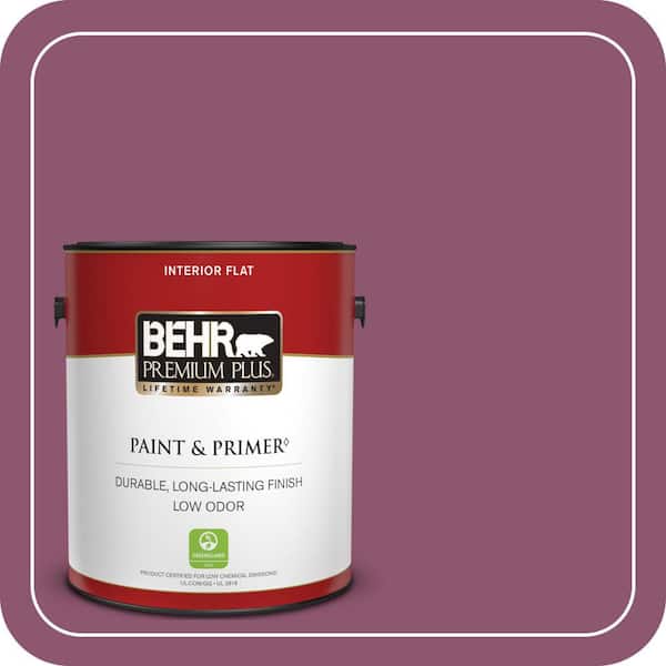 BEHR PREMIUM PLUS #PPU1-17 Majestic Orchid Interior/Exterior Paint & Primer Color Sample (4)