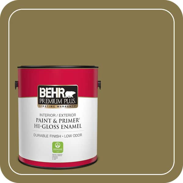 BEHR PREMIUM PLUS #M330-7 Green Tea Leaf Flat Low Odor & Primer (3)