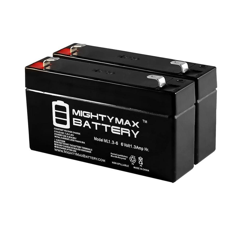 MIGHTY MAX BATTERY 6V 1.3Ah Replacement Battery for Universal Battery UB613k - Pack