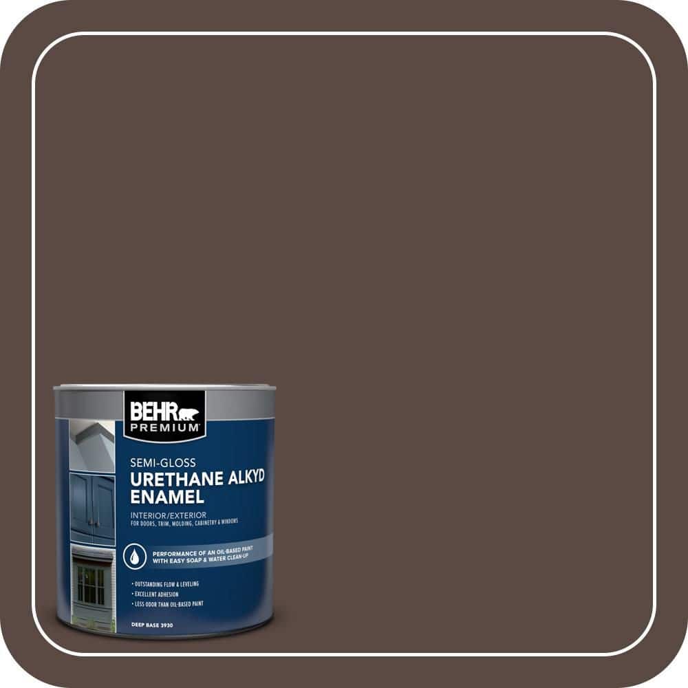 BEHR PREMIUM 1 qt. #S-G-790 Bear Rug Semi-Gloss Enamel Urethane Alkyd Interior/Exterior Paint (1)