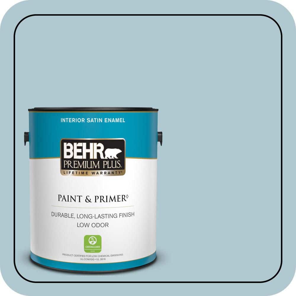 BEHR PREMIUM PLUS #S470-2 Gentle Sea Enamel Low Odor & Primer (1)