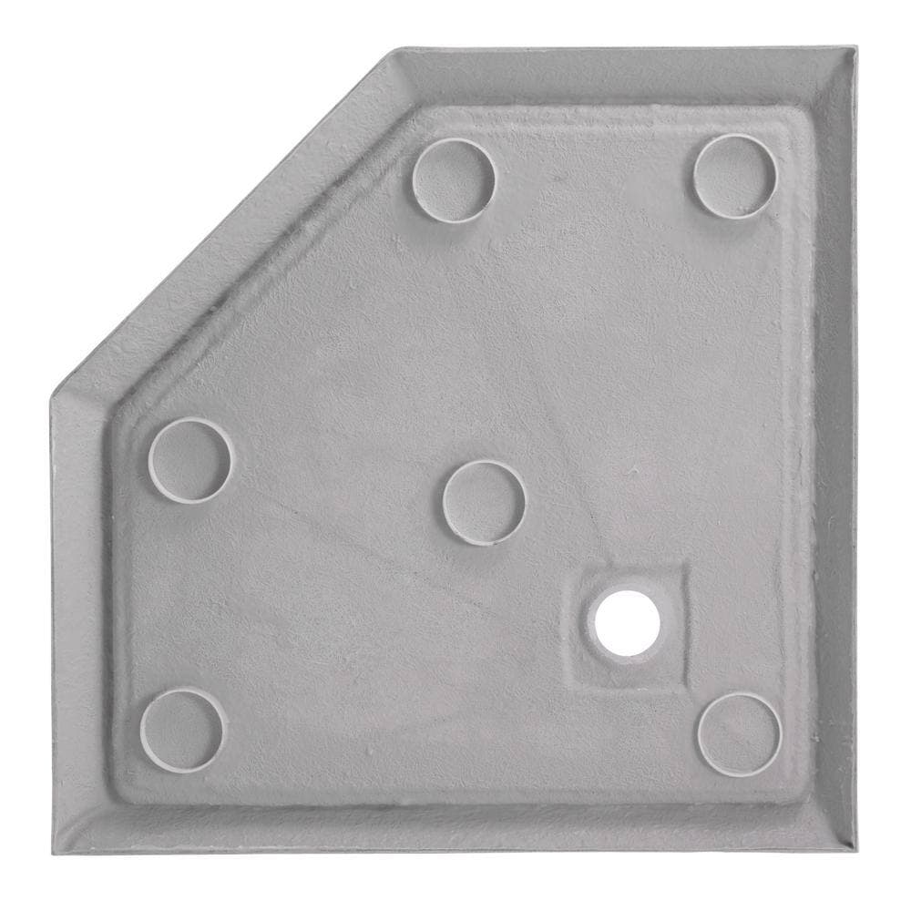 CRAFT + MAIN 42 in. 42 in. Triple Threshold Neo Angle Corner Shower Pan with Corner Drain (3)