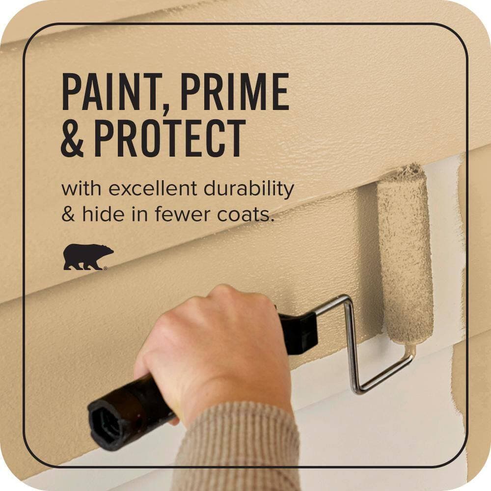 BEHR ULTRA 1 gal. #QE-29 Light Oak Satin Enamel Exterior Paint & Primer (3)