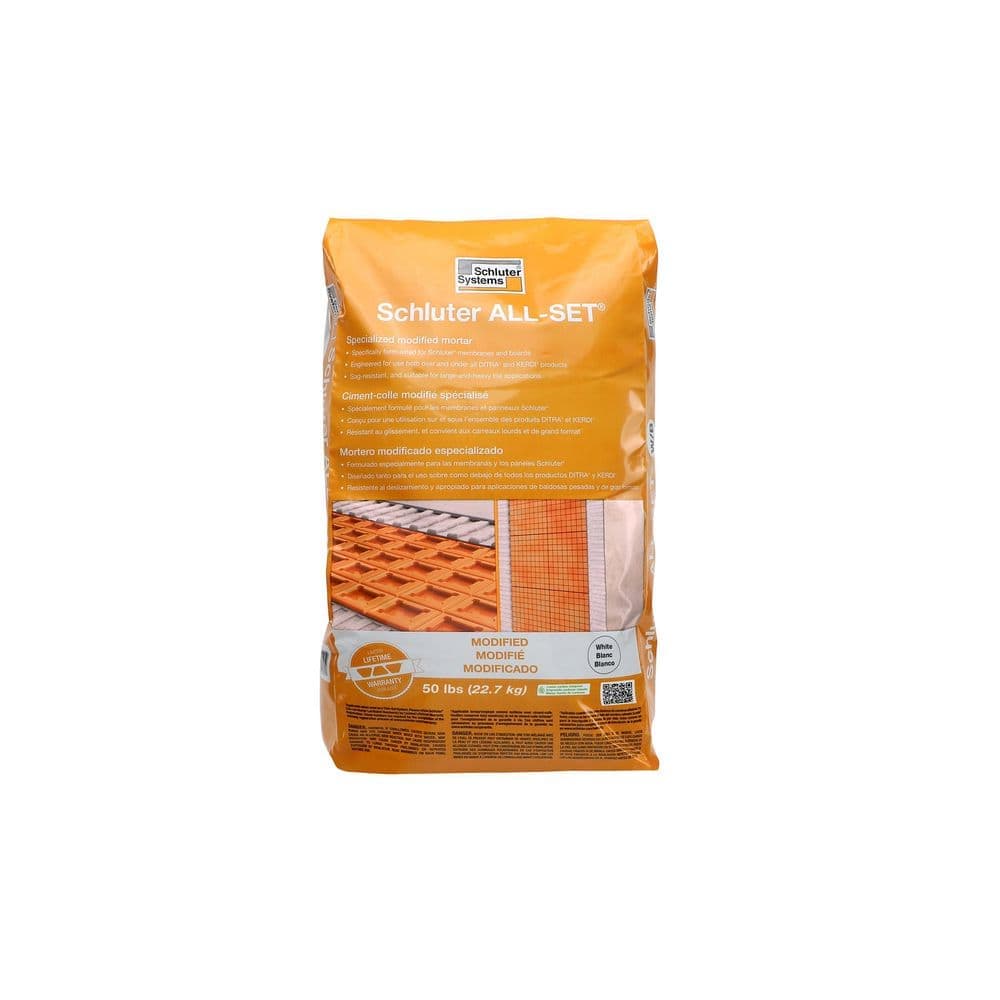 Schluter All-Set White 50 lbs. Modified Thin-Set Mortar (2)