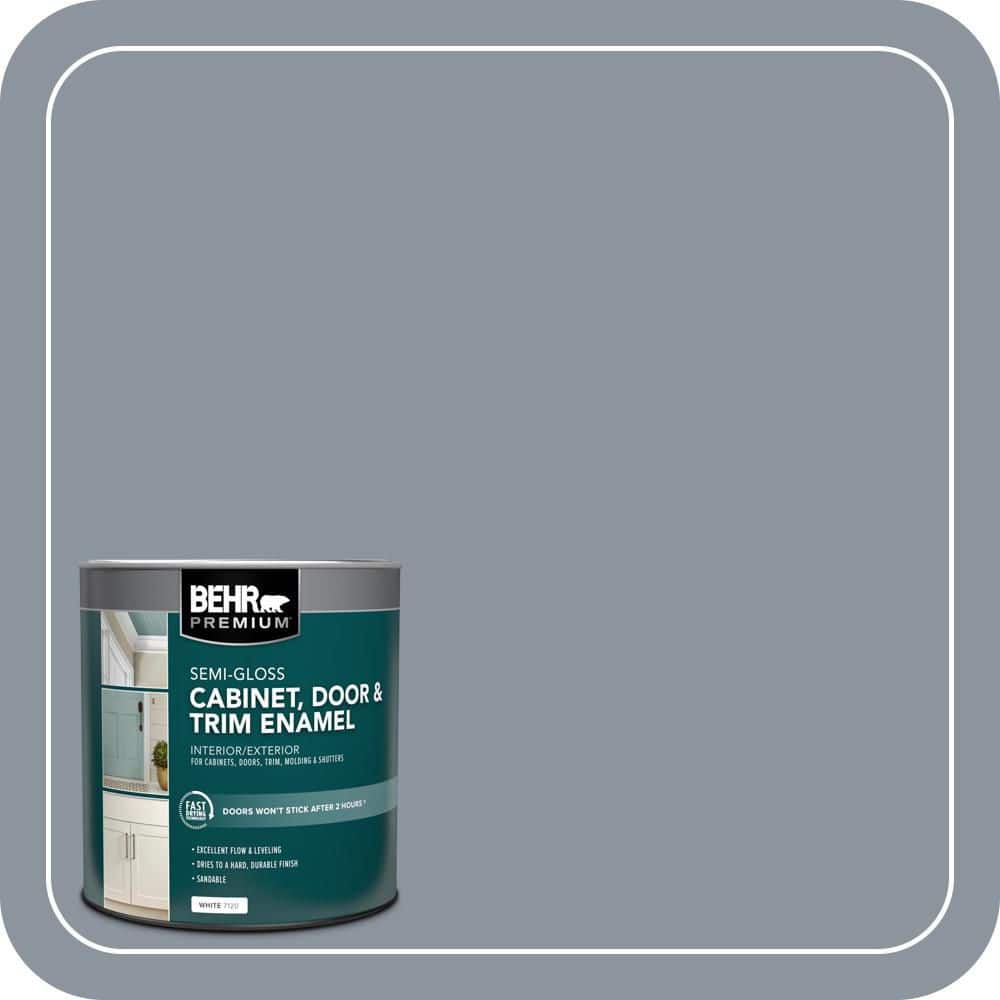 BEHR PREMIUM 1 qt. #BXC-88 Cool December Semi-Gloss Enamel Interior/Exterior Cabinet, Door & Trim Paint