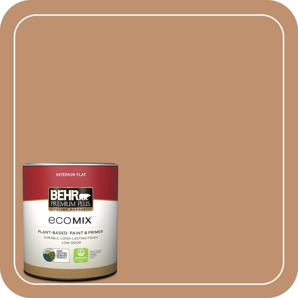 BEHR PREMIUM PLUS 1 qt. #PMD-31 Sunset Cloud Flat EcoMix Plant-Based Interior Paint & Primer (1)