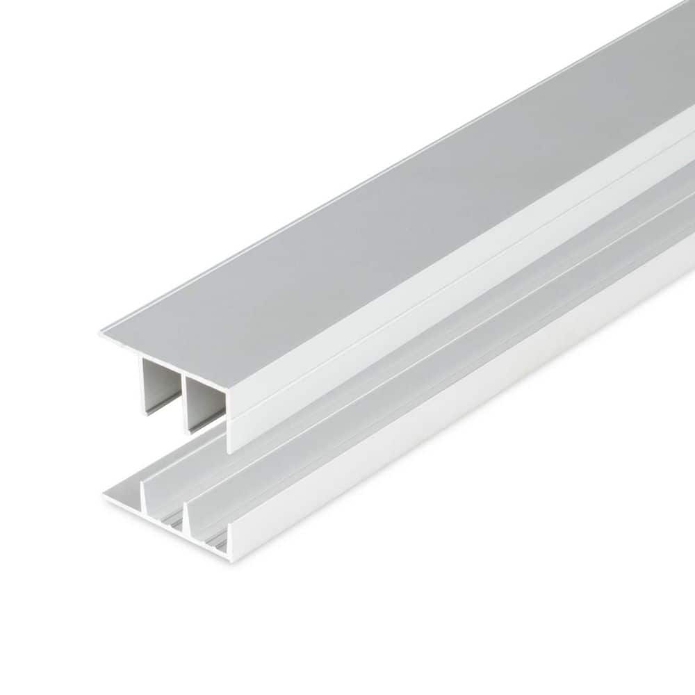 Outwater 10-PACK0.510 in. D x 1.188 in. W x 72 in. L Finished Anodized Aluminum Bypass Sliding Track Moulding Fits 1/4 in. Boards (1)