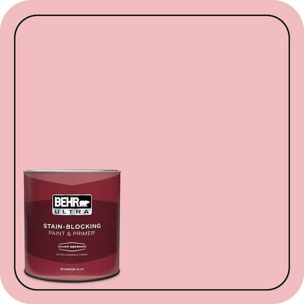 BEHR ULTRA 1 qt. #P160-2 Blush Rush Extra Durable Flat Interior Paint & Primer (2)