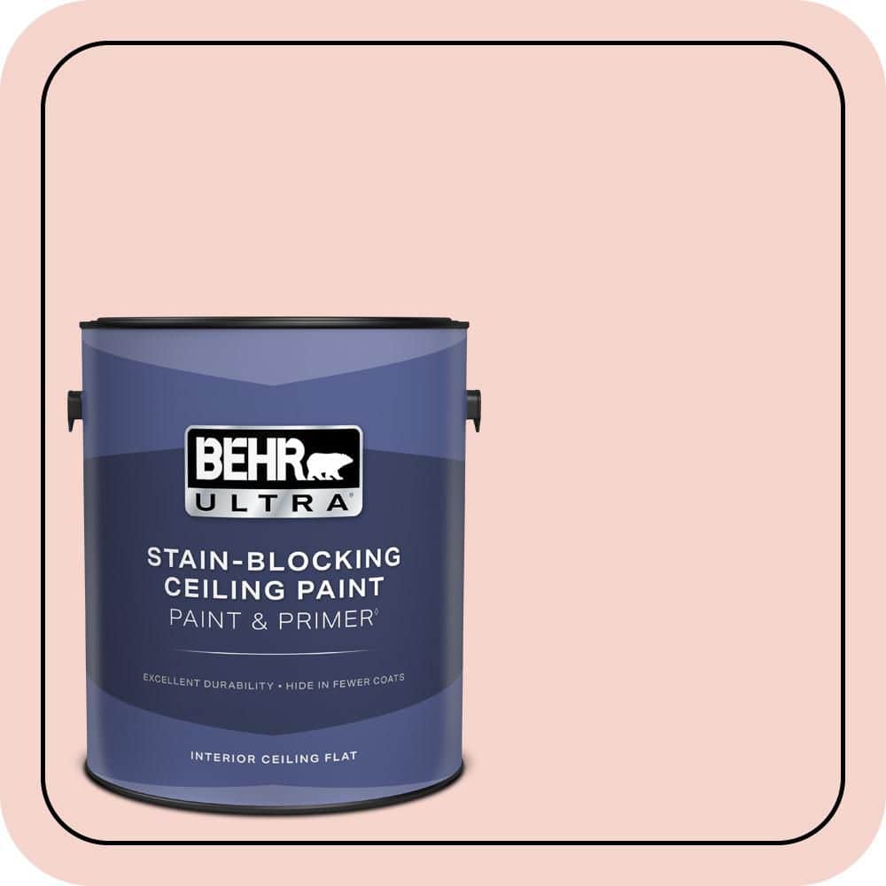 BEHR ULTRA 1 gal. #M170-1 Pink Elephant Ceiling Flat Interior Paint with Primer (1)