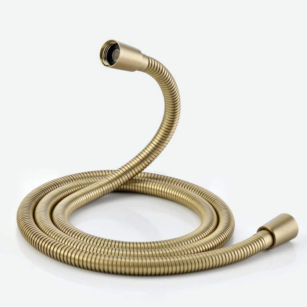 Helhom 59 in. Stainless Steel Shower Hose Replacement, Handheld Shower Head Hoses for Toilet, Gold (1)