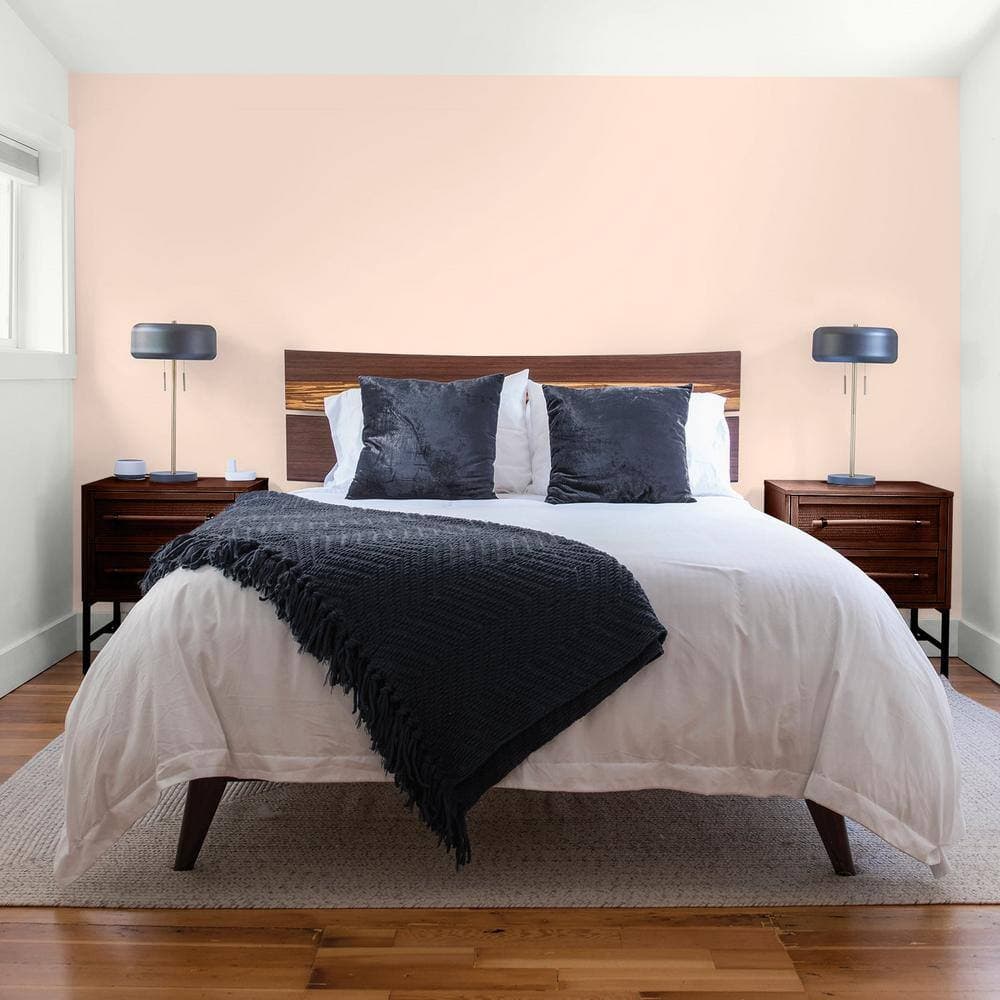 Glidden Diamond 1 Qt. PPG1070-2 Blush Beige Flat Interior Paint with Primer (4)