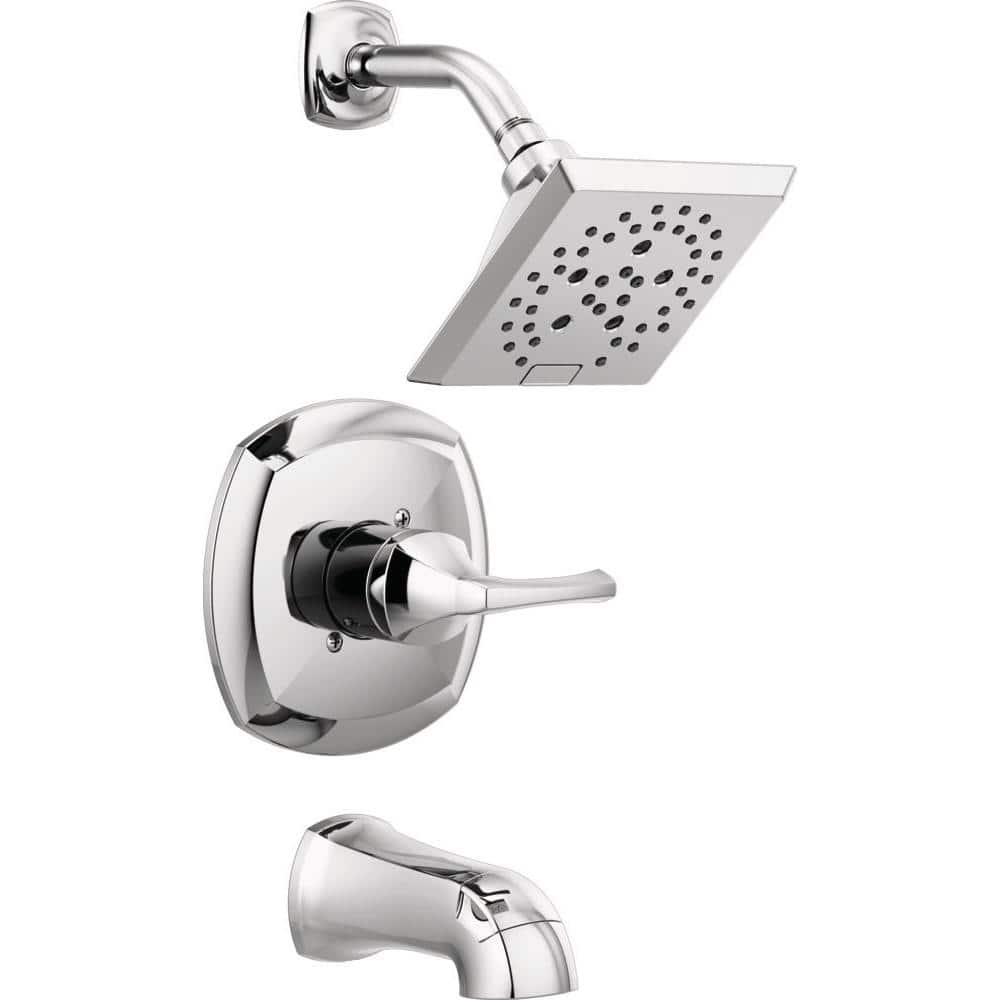 Delta Portwood Single-Handle 5-Spray Tub and Shower Faucet with H2Okinetic in Chrome (Valve Included) (1)