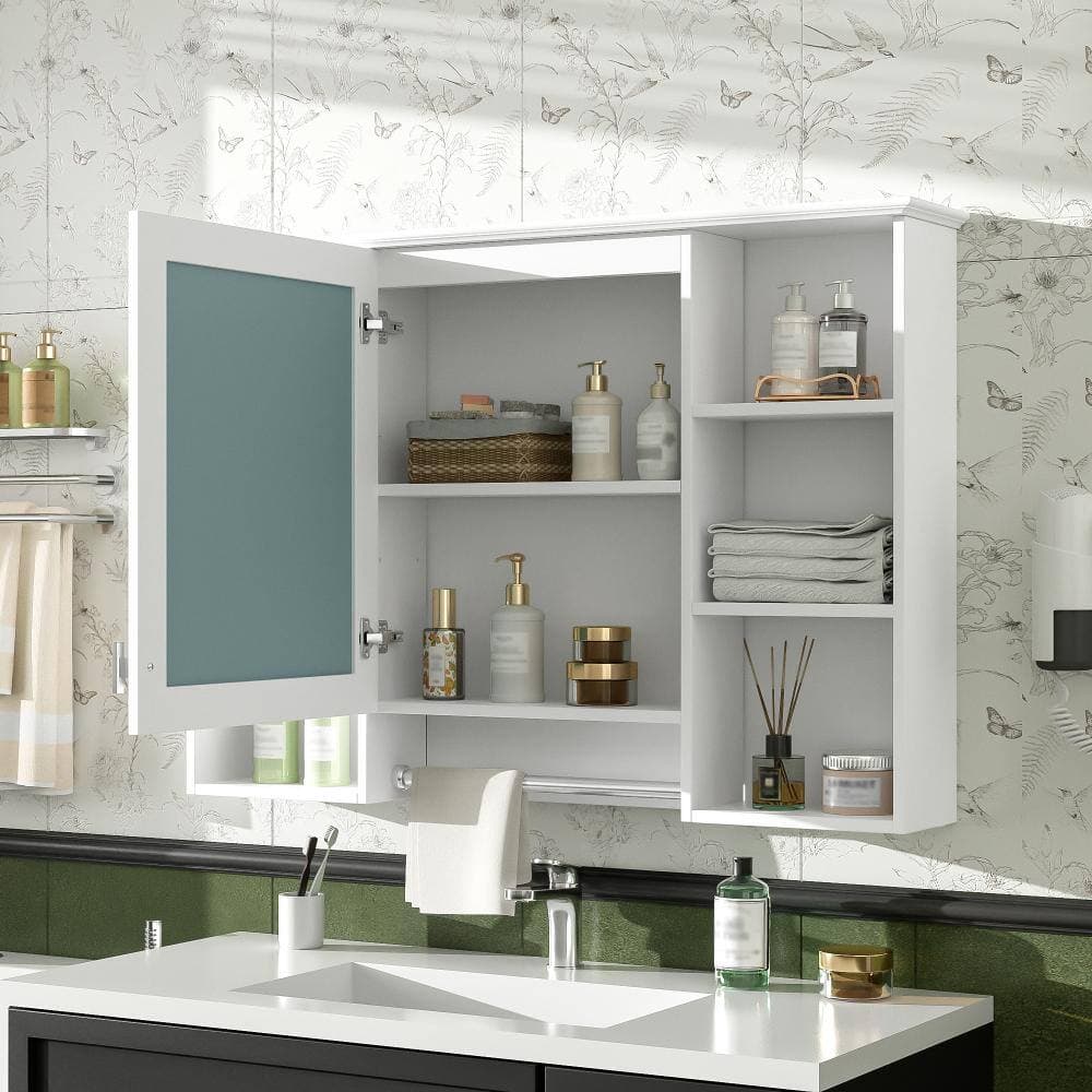 Flynama 42-Inch 3-In-1 Mirror Cabinet, Adjustable Shelf & Soft Close Door, Wall Mount Bathroom Storage Cabinet (2)