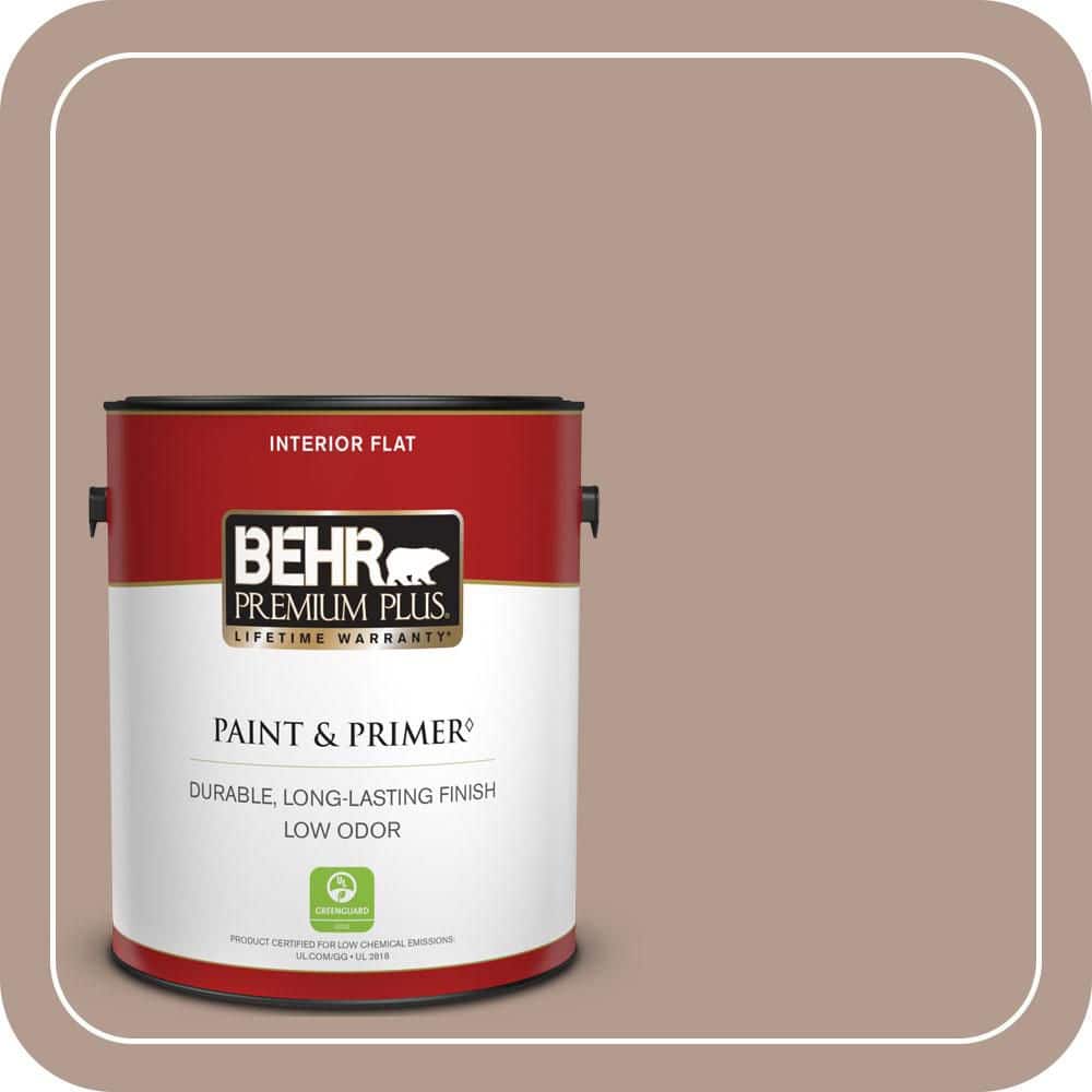 BEHR PREMIUM PLUS 1 gal. #PPU5-15 Postmodern Mauve Flat Low Odor Interior Paint & Primer