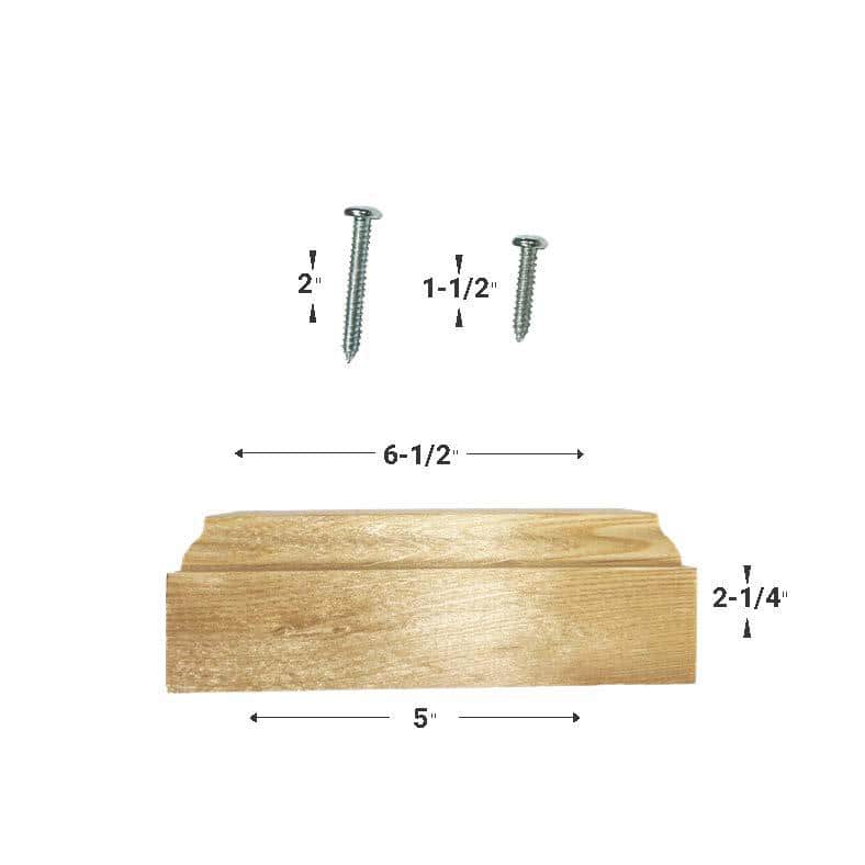 EVERMARK Stair Parts 5 in. Unfinished Hemlock Newel Post Attachment Kit (2)