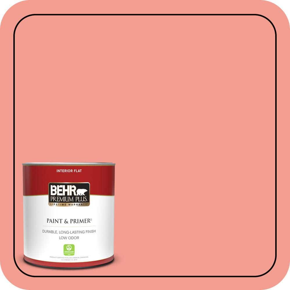 BEHR PREMIUM PLUS #170B-4 Cool Melon Enamel Low Odor & Primer (1)