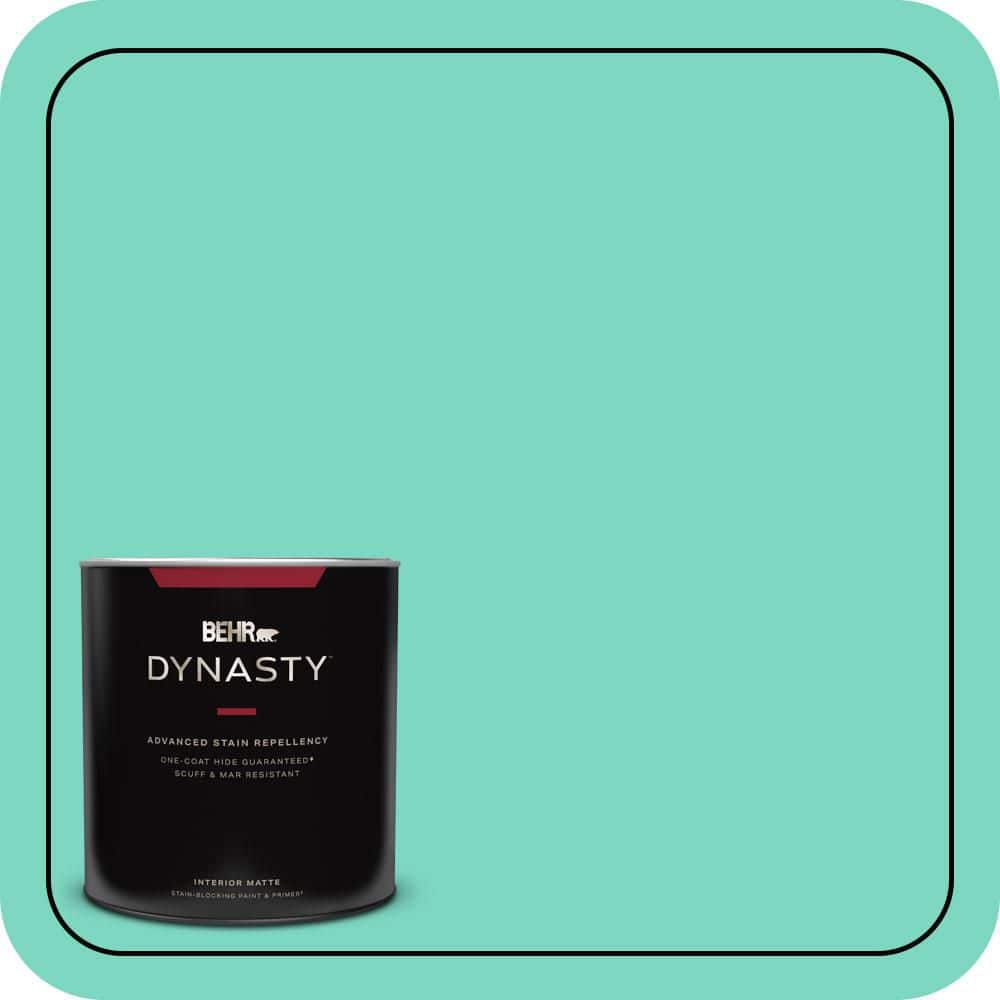 BEHR DYNASTY 1 qt. #480A-3 Mint Majesty Matte Interior Stain-Blocking Paint and Primer