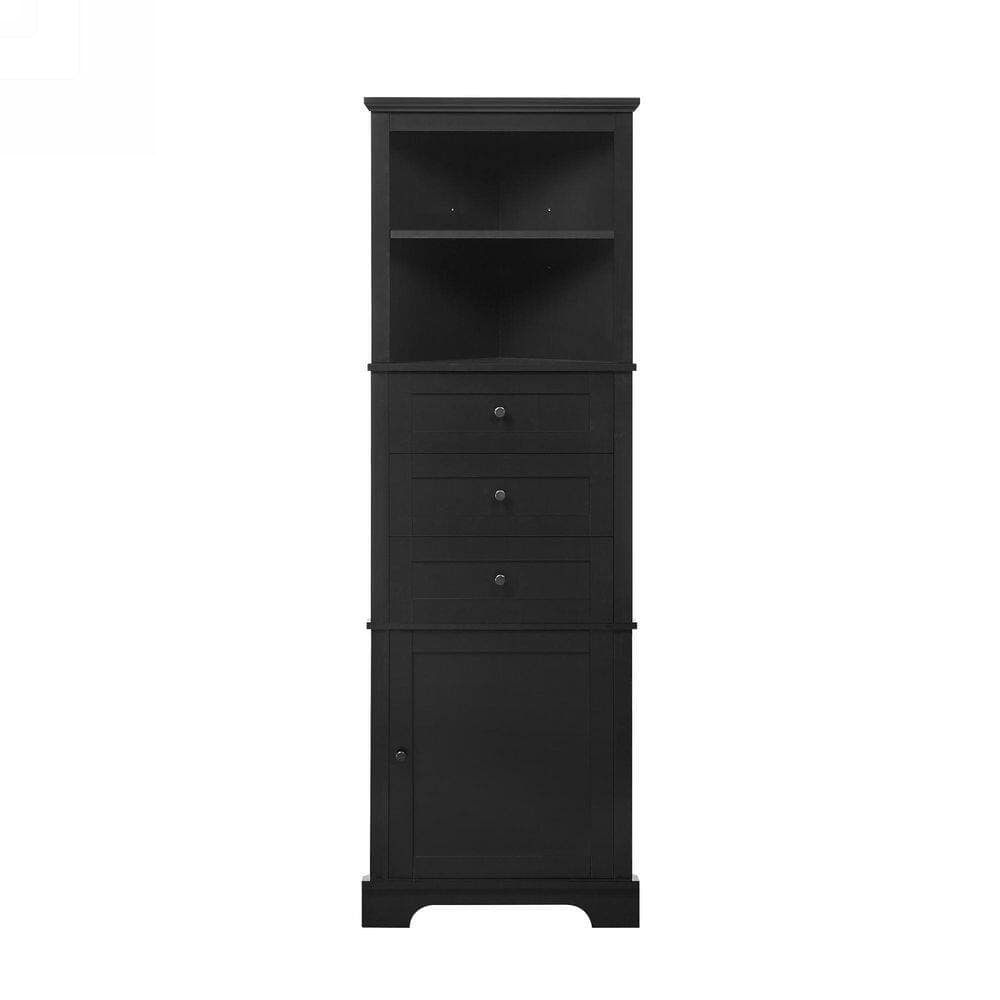 Ximuprmy 23 in. W 13 in. D 69 in. H Freestanding Linen Cabinet (3)