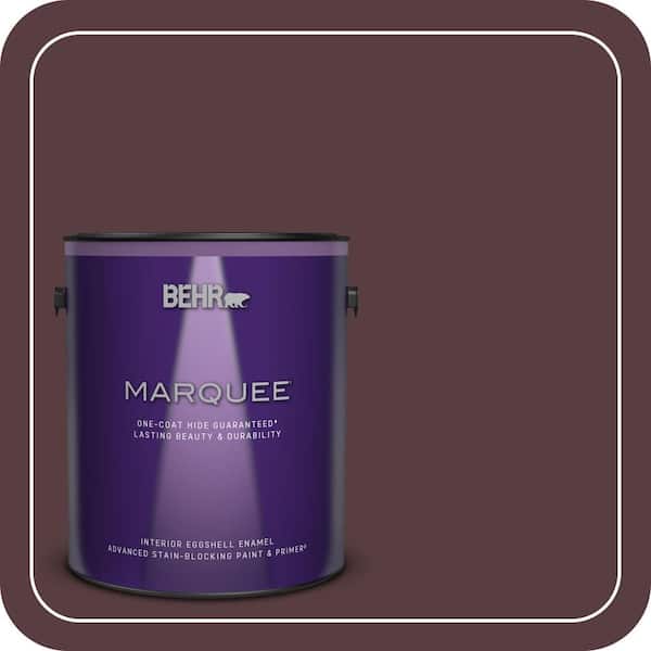 BEHR MARQUEE 1 gal. #PPU1-02 Divine Wine Eggshell Enamel Interior Paint & Primer (2)