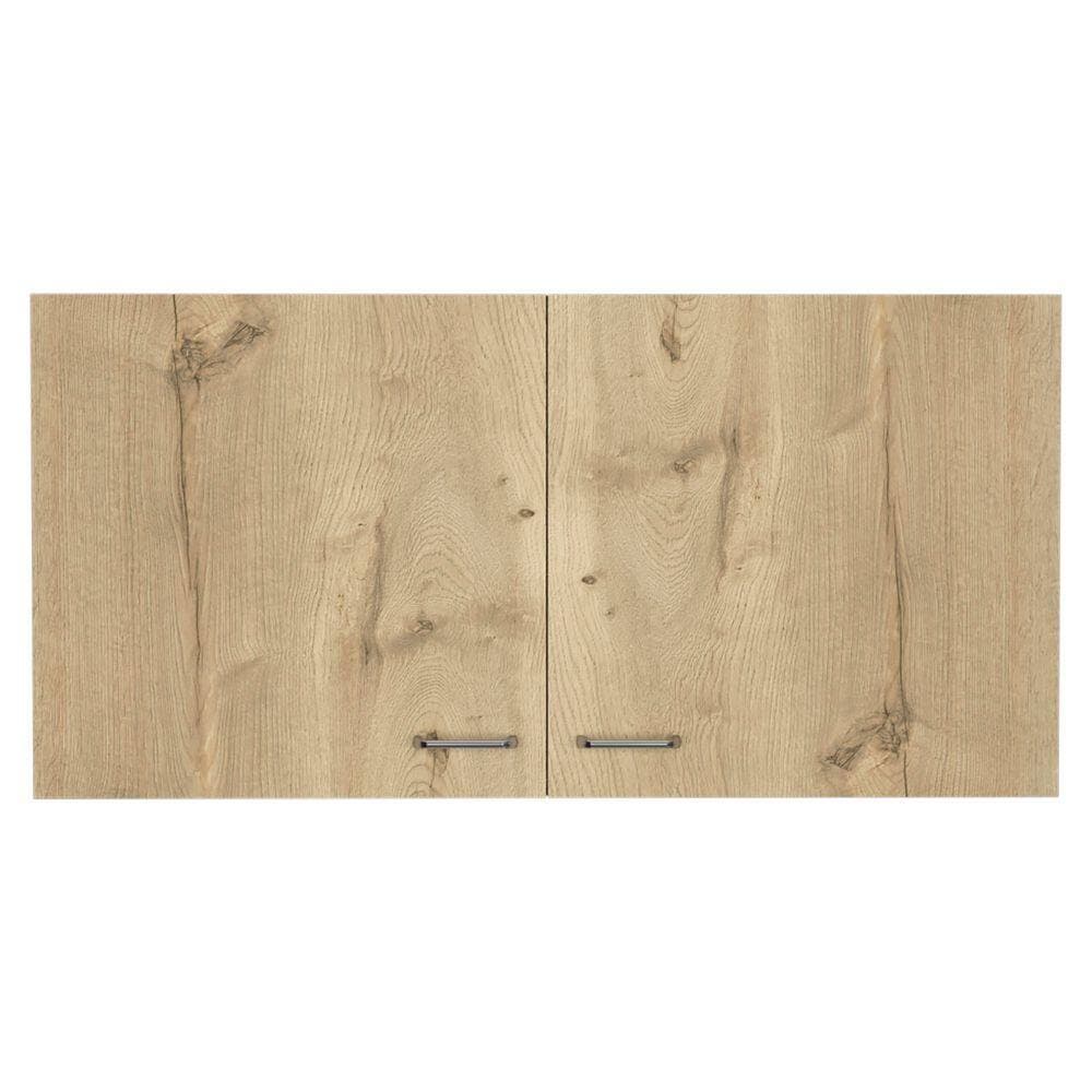 Tahanbath Classic 39.30 in. W x 12.60 in. D x 19.30 in. H Bathroom Storage Wall Cabinet in White + Light Oak (1)