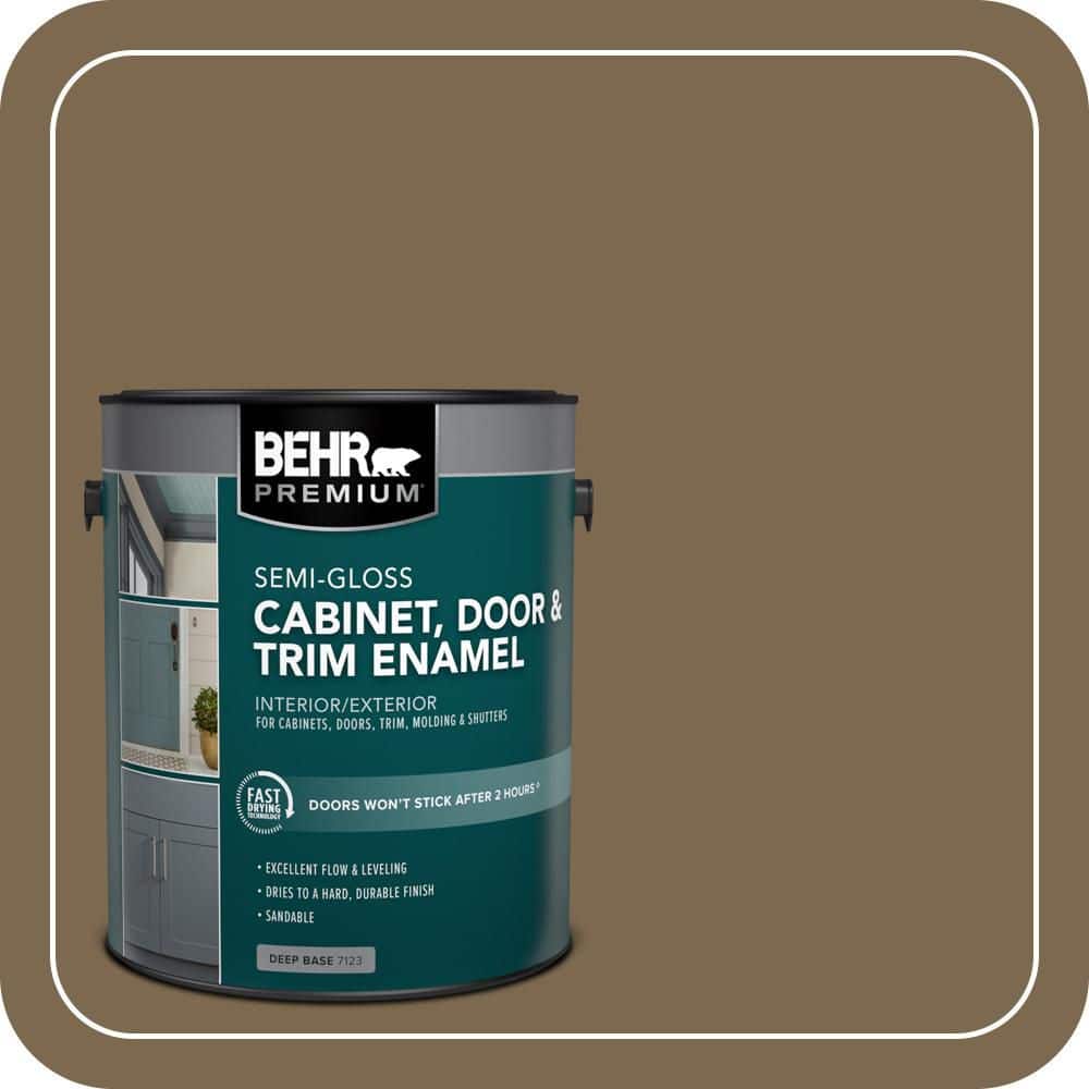 BEHR PREMIUM 1 gal. #N300-7 Mayan Ruins Semi-Gloss Enamel Interior/Exterior Cabinet, Door & Trim Paint