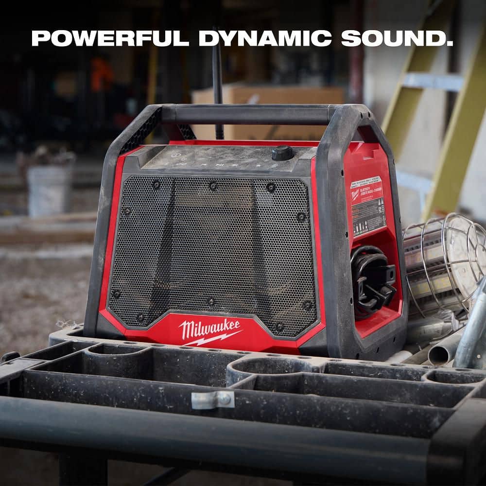 Milwaukee M18 Lithium-Ion Cordless PACKOUT Jobsite Radio/Speaker with Built-In Charger (2)