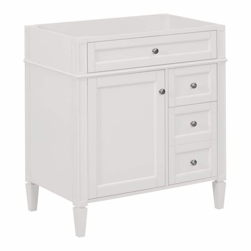 Unbranded 30 in. Bath Vanity Cabinet without Top Sink in White with Drawers, Tip-Out Drawer, Adjustable Shelf (Not Include Basin) (3)