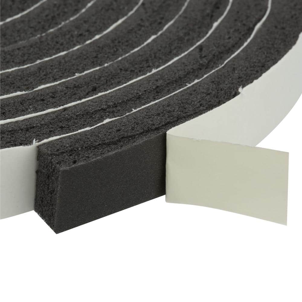 Frost King 3/4 in. x 7/16 in. x 10 ft. Black High-Density Rubber Foam Weatherstrip Tape (3)