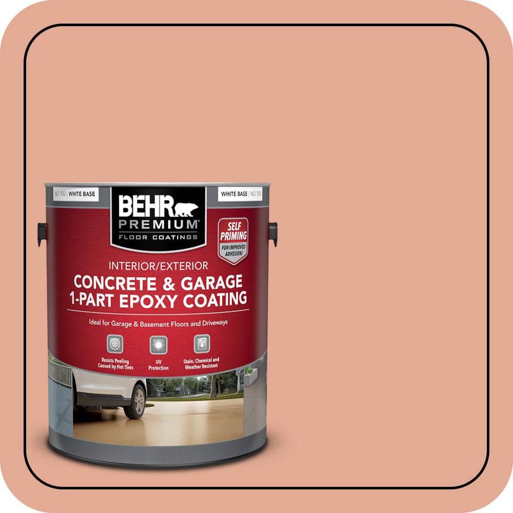 BEHR PREMIUM 1 gal. #M190-4 California Coral Self-Priming 1-Part Epoxy Satin Interior/Exterior Concrete and Garage Floor Paint