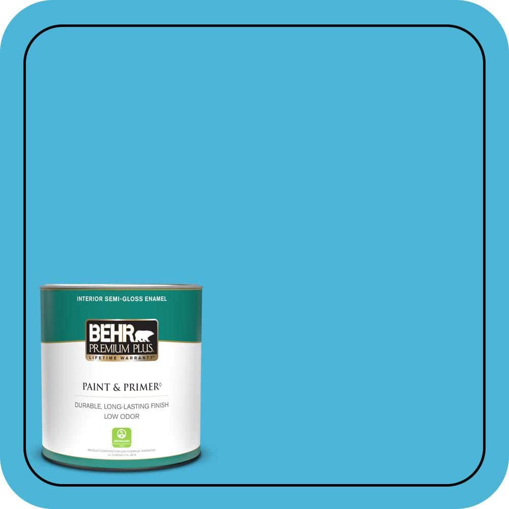 BEHR PREMIUM PLUS #P490-4 Aztec Sky Enamel Low Odor & Primer (1)