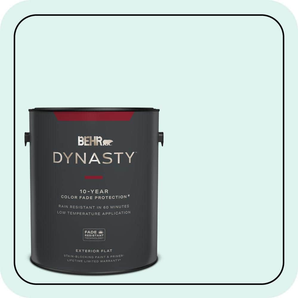 BEHR DYNASTY 1 gal. #500A-1 Glacier Bay Flat Exterior Stain-Blocking Paint & Primer