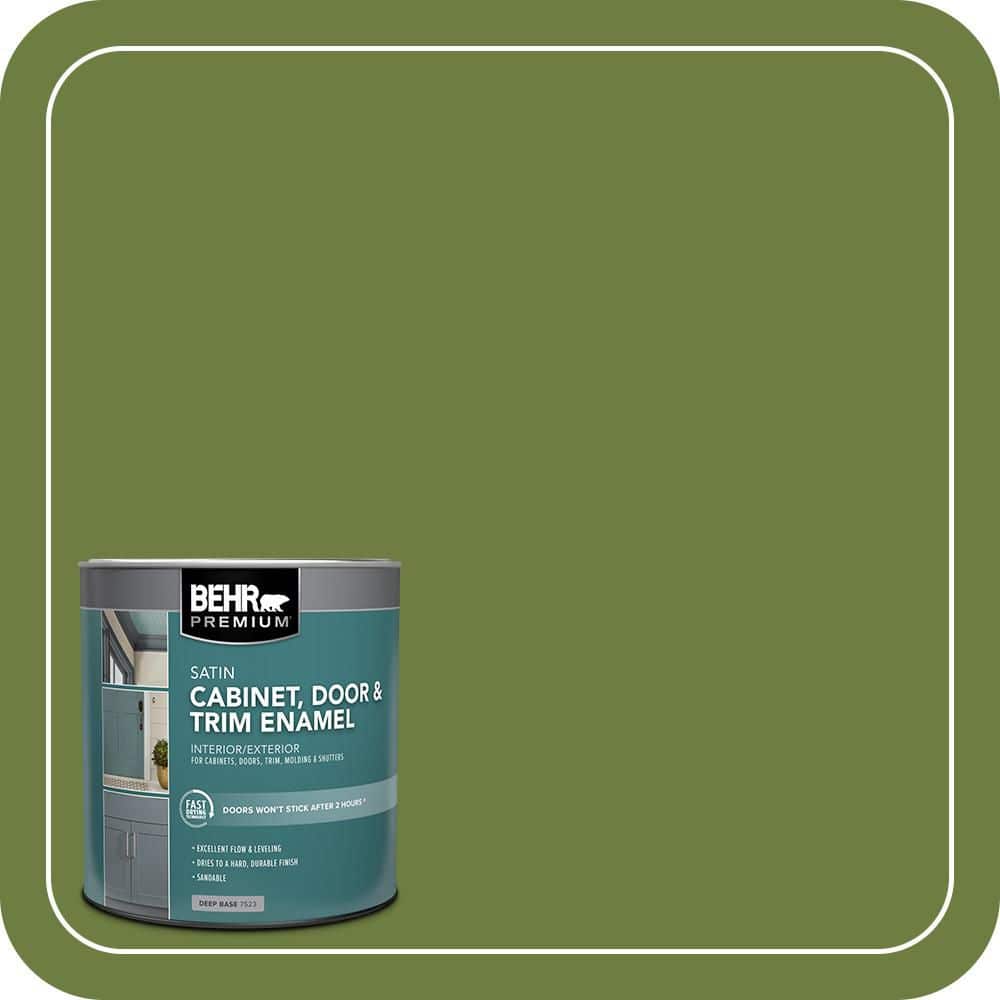 BEHR PREMIUM 1 qt. #M360-7 Rockwall Vine Satin Enamel Interior/Exterior Cabinet, Door & Trim Paint (1)