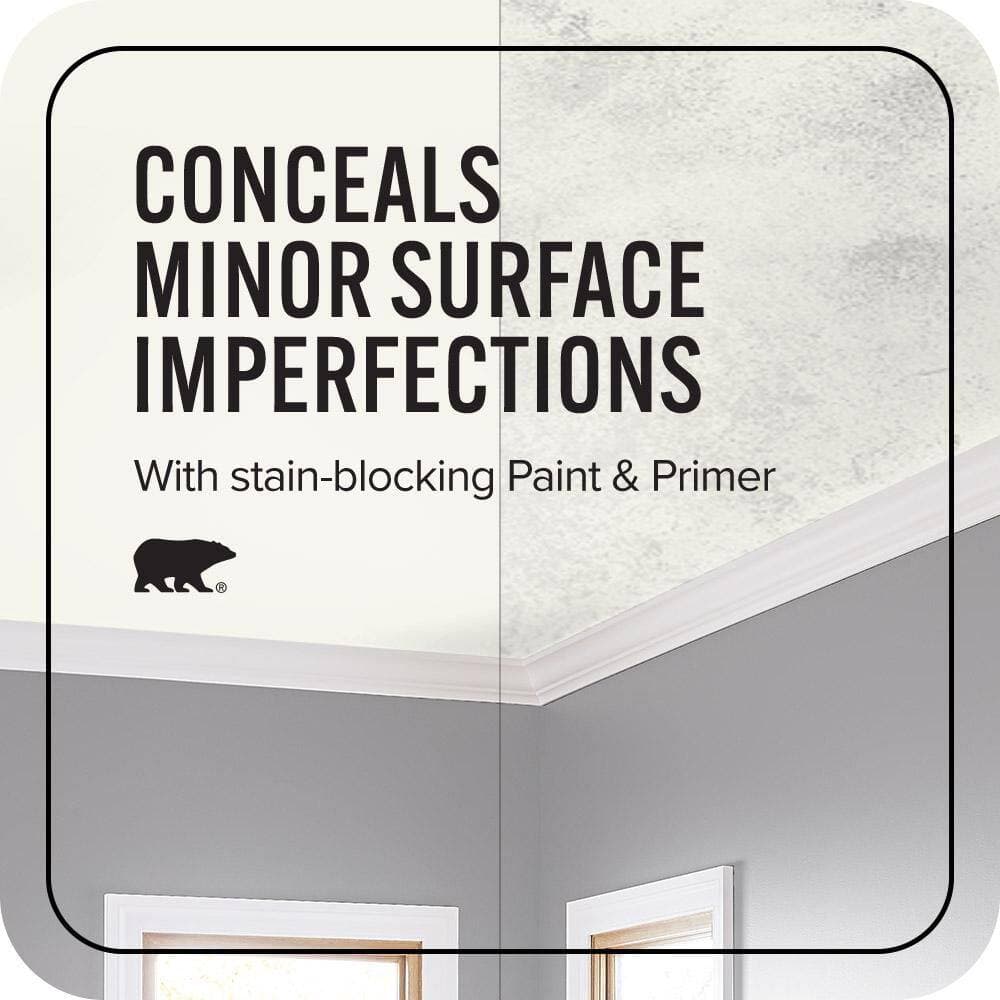 BEHR ULTRA 1 gal. #75 Polar Bear Ceiling Flat Interior Paint and Primer (4)