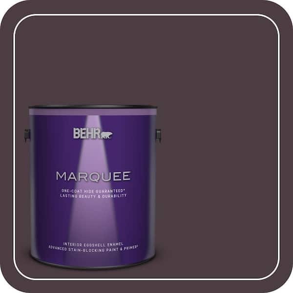 BEHR MARQUEE 1 gal. #T18-04 Nocturne Shade Eggshell Enamel Interior Paint & Primer (2)