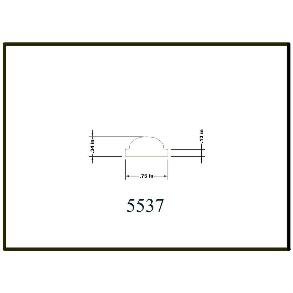 HOUSE OF FARA 3/8 in. D x 3/4 in. W x 48 in. L Unfinished Wood Red Oak Shelf Strip Drip Cap Moulding (2)