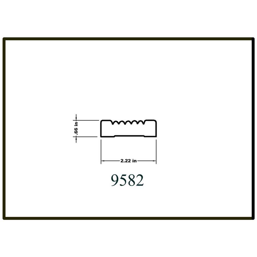 HOUSE OF FARA 3/4 in. x 2-1/4 in. x 8 ft. Oak Wood Fluted Casing Moulding (2)