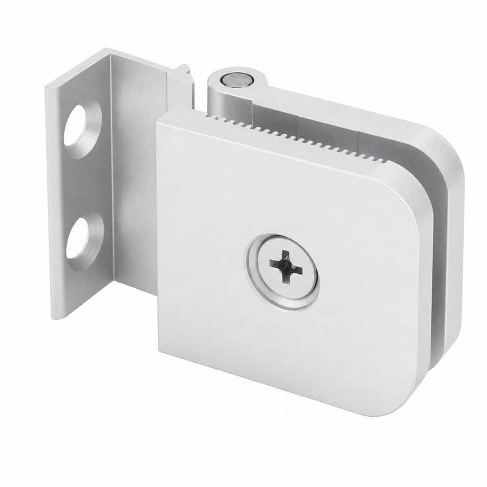 Numhew 1-Piece Framed Glass Shower Door Hinge in Chrome Fits 1/4 in Framed-Glass Shower Doors for Shower Door Replacement (1)