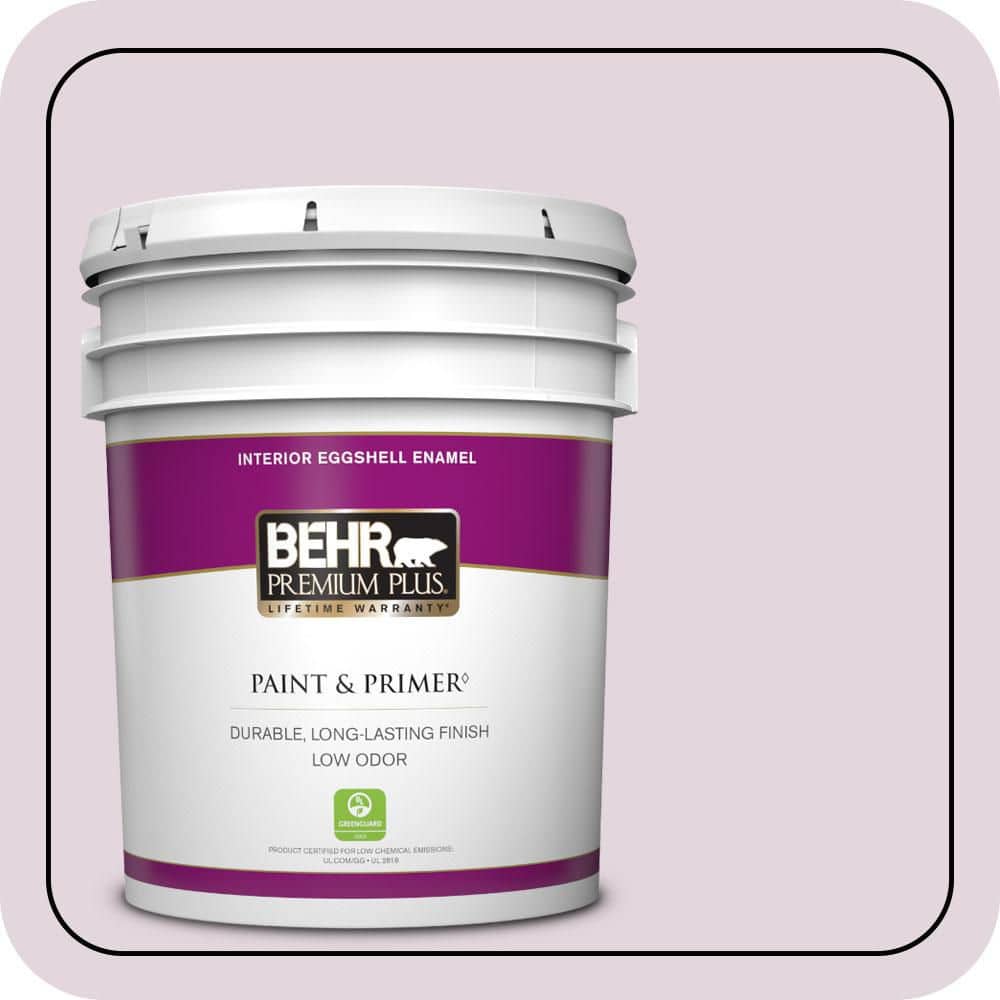 BEHR PREMIUM PLUS 5 gal. #S110-1 Secret Scent Eggshell Enamel Low Odor Interior Paint & Primer