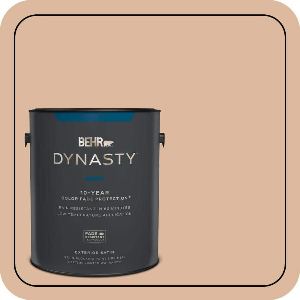BEHR DYNASTY 1 gal. #PPU3-09 Pumpkin Cream Satin Enamel Exterior Stain-Blocking Paint & Primer