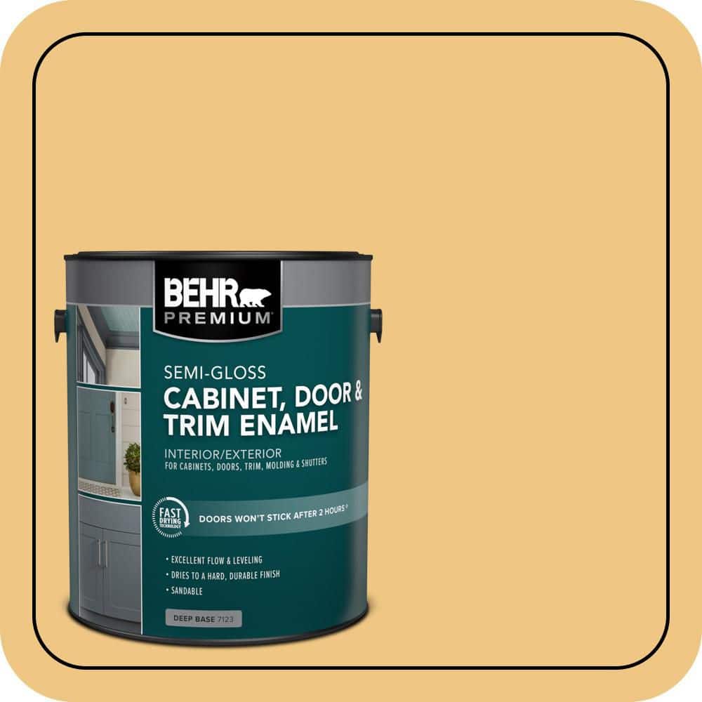 BEHR PREMIUM 1 gal. #M290-4 Garbanzo Paste Semi-Gloss Enamel Interior/Exterior Cabinet, Door & Trim Paint