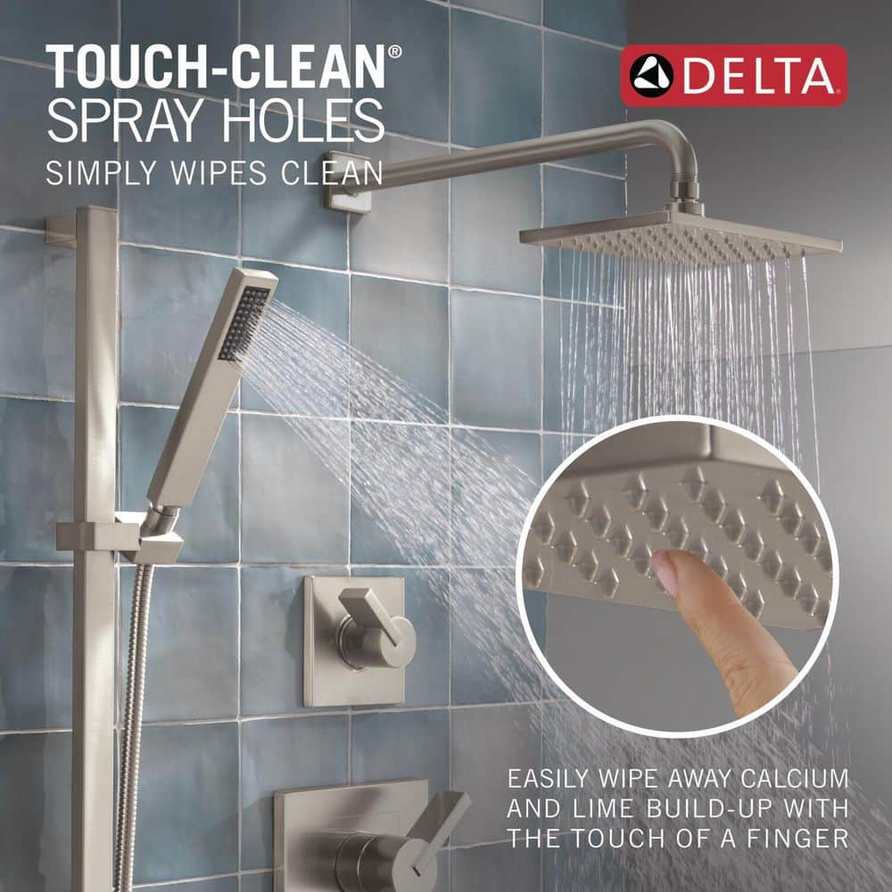 Delta Vero 2-Handle 2-Spray Shower Faucet 1.75 GPM with Hand Shower and Pressure Balance (4)